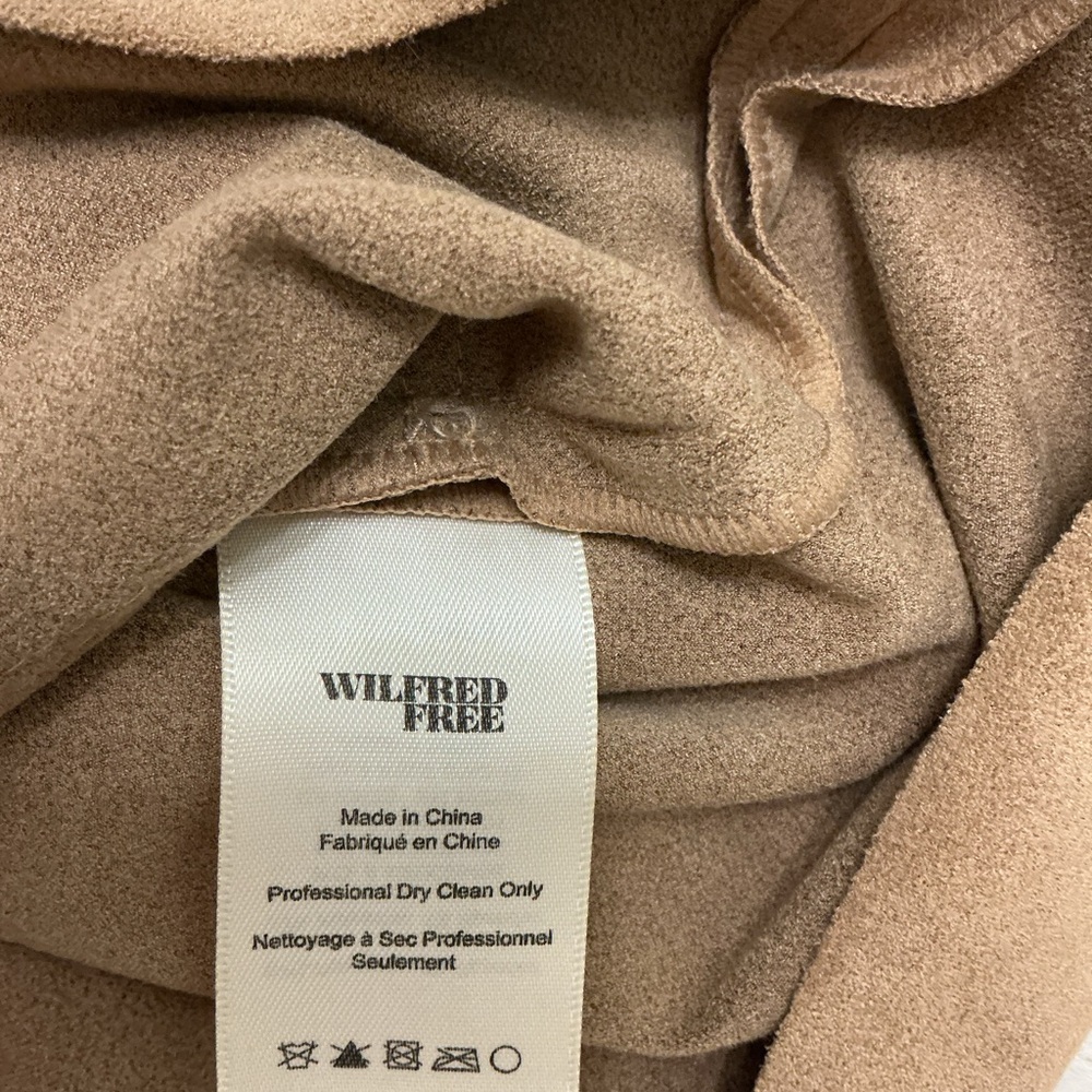 WILFRED FREE ARITZIA Nori - Shirt Dress Vegan Faux Suede Leather - Picture 4 of 11
